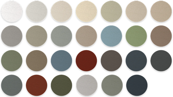 Siding color swatches.